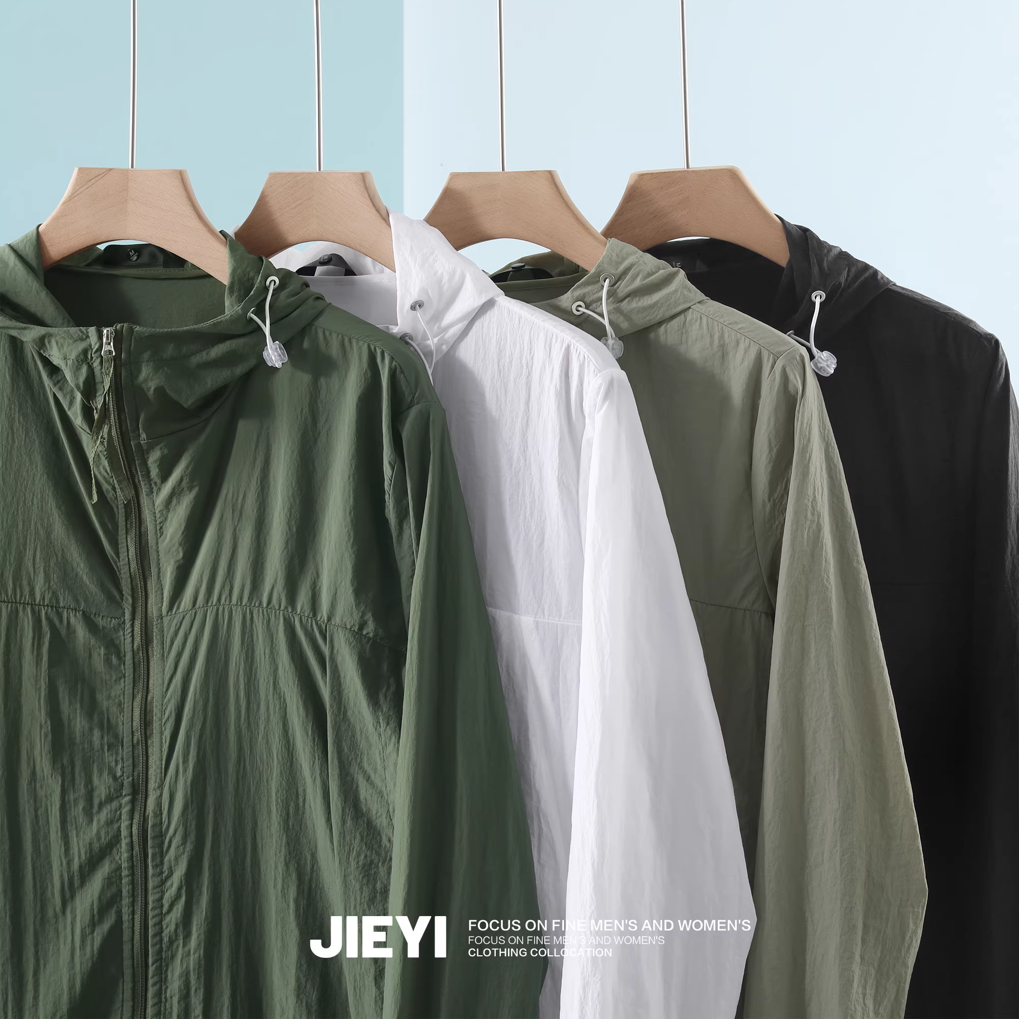 Áo khoác bảo hộ lao động chống tia cực tím dành cho nam có mũ trùm đầu, áo chống nắng thông thường, nhẹ và đơn giản, áo khoác dài tay mùa hè đa năng