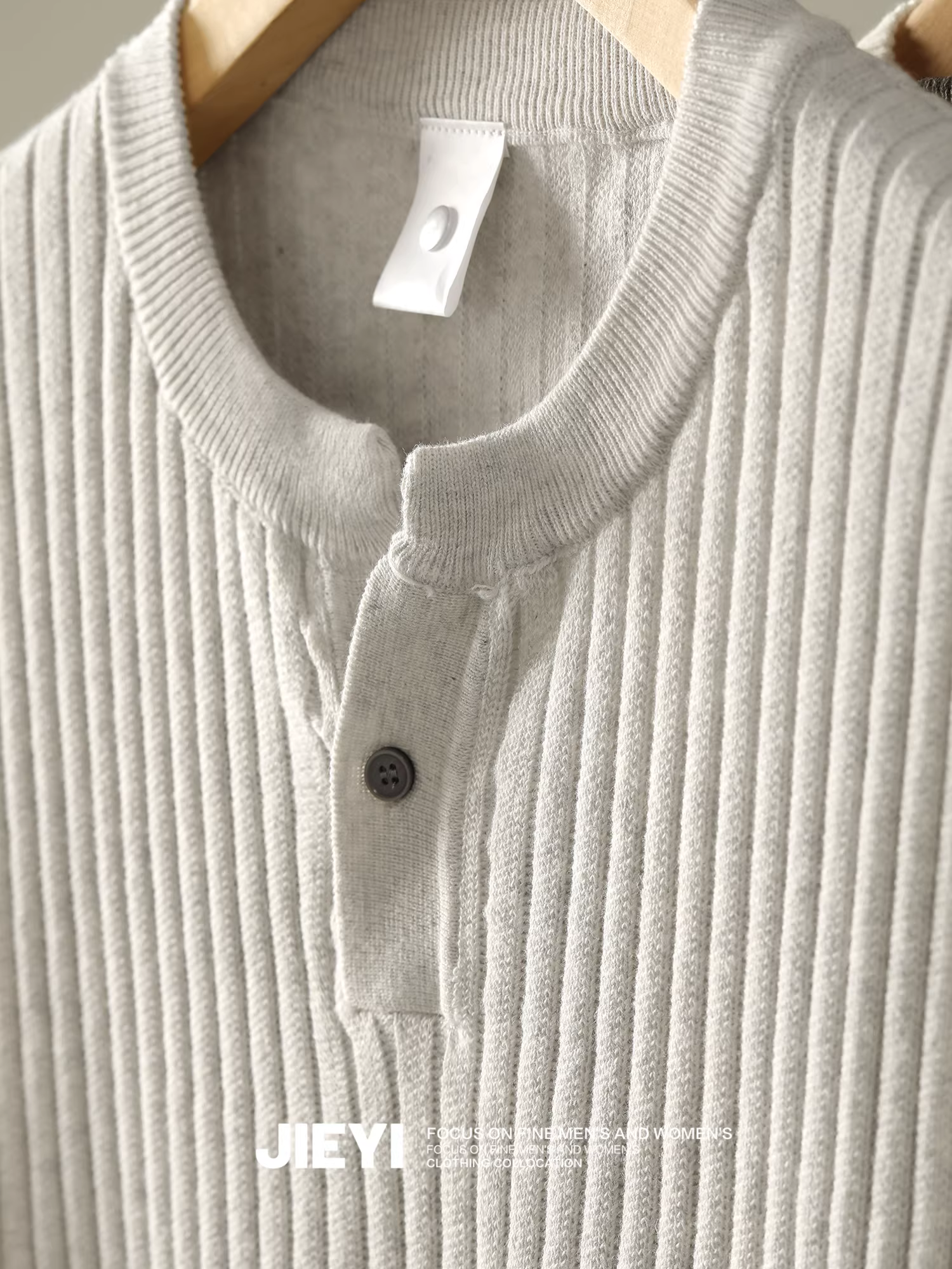 Khuyến mãi đặc biệt: Áo len cotton dệt kim họa tiết hoa màu trơn, chất liệu dệt jacquard gân thoáng khí, áo kiểu dáng cổ điển nam tính, thời thượng.