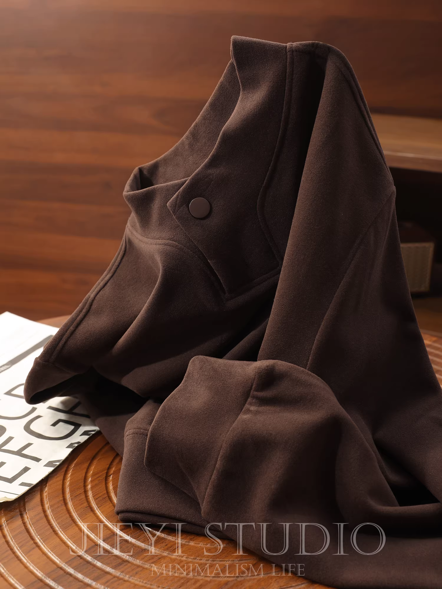 Áo thun dài tay cao cấp JIEYI một nút, thích hợp để mặc nhiều lớp hoặc mặc một mình, áo len mùa thu đông, áo giữ ấm.