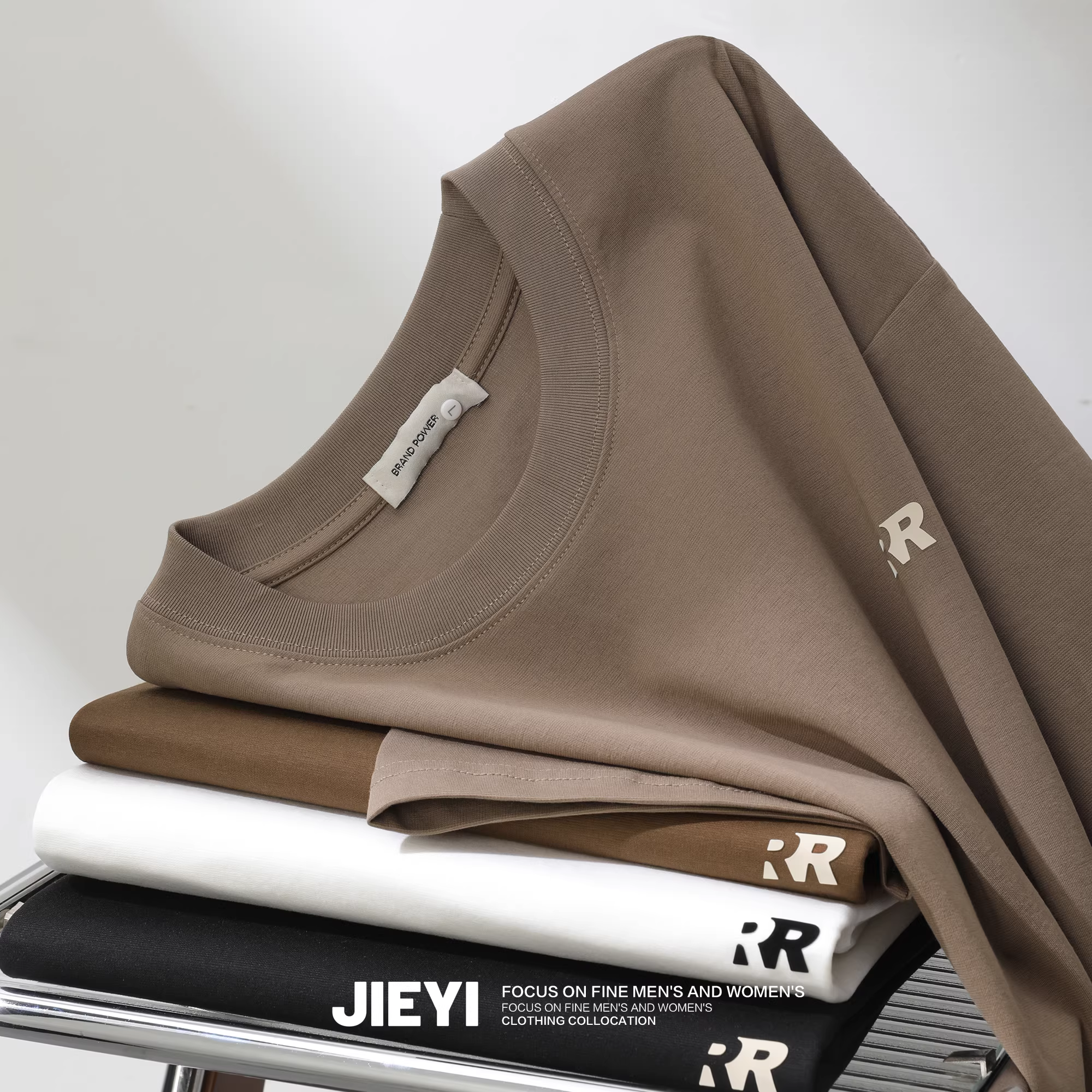 Áo thun nam phong cách retro Nhật Bản JIEYI, chất liệu cotton thoáng khí, thân thiện với da, tay ngắn, in nổi 3D