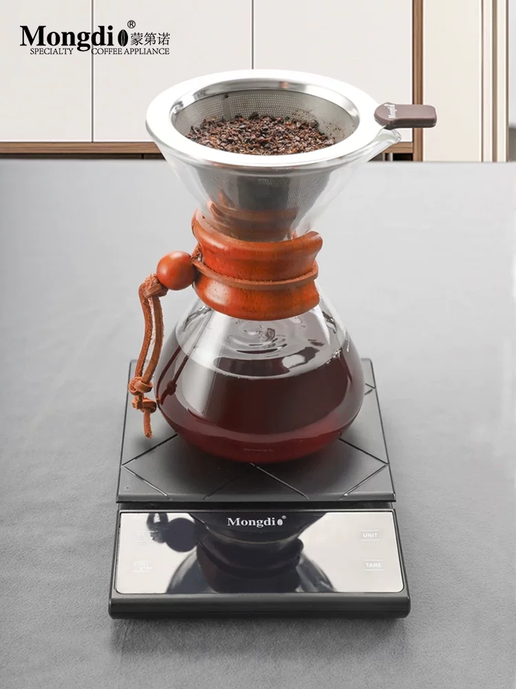 Bộ pha cà phê thủ công Mongdio, bộ pha cà phê lạnh, bình thủy tinh mây, bình dày, cốc chia sẻ, cốc lọc