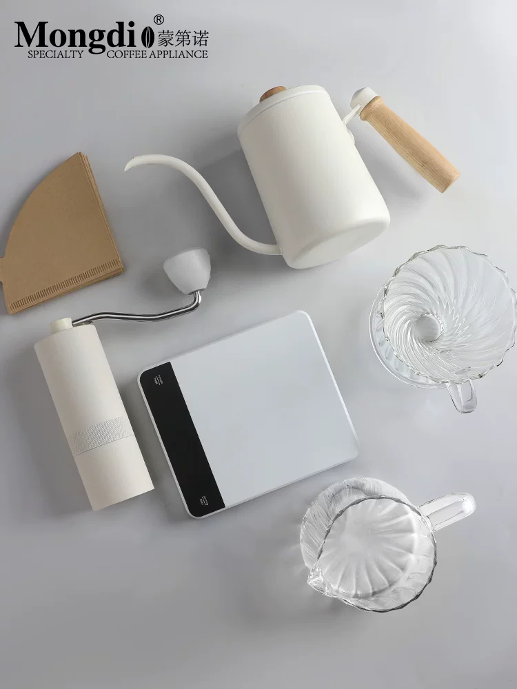 Bộ pha cà phê Pour-over Mongdio, máy xay cà phê bằng tay, ấm pha cà phê Pour-over, dụng cụ pha cà phê, cốc lọc cà phê, ấm pha cà phê Pour-over