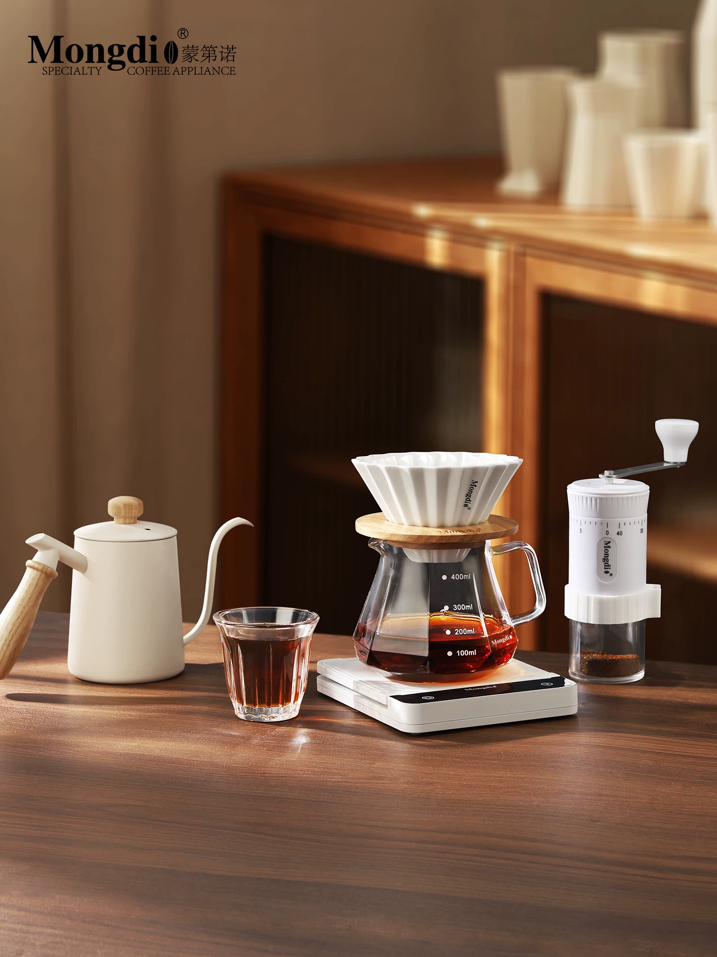 Bộ ấm pha cà phê Mongdio, cốc lọc cà phê, ấm pha cà phê, dụng cụ pha cà phê, máy xay cầm tay, máy pha cà phê, cốc lọc