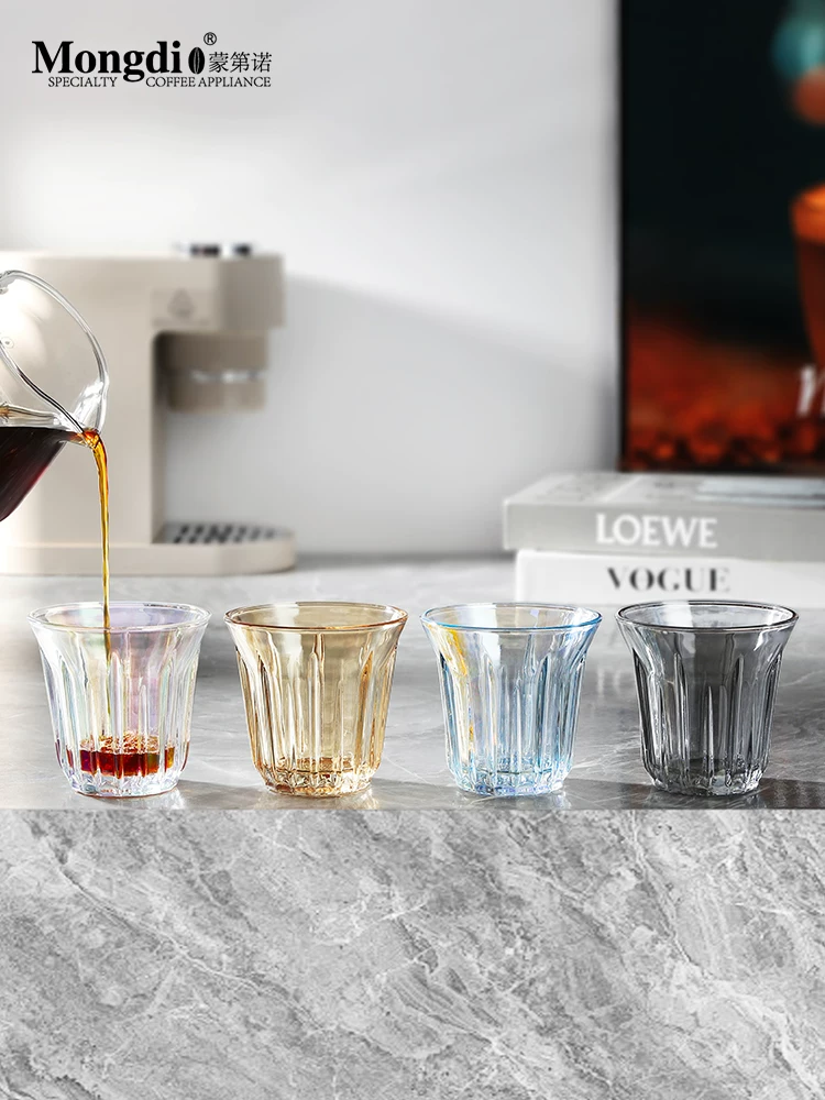 Cốc thủy tinh Mongdio cốc cà phê bẩn cốc trắng Úc cốc latte tinh tế cao cấp cốc espresso cốc Mỹ