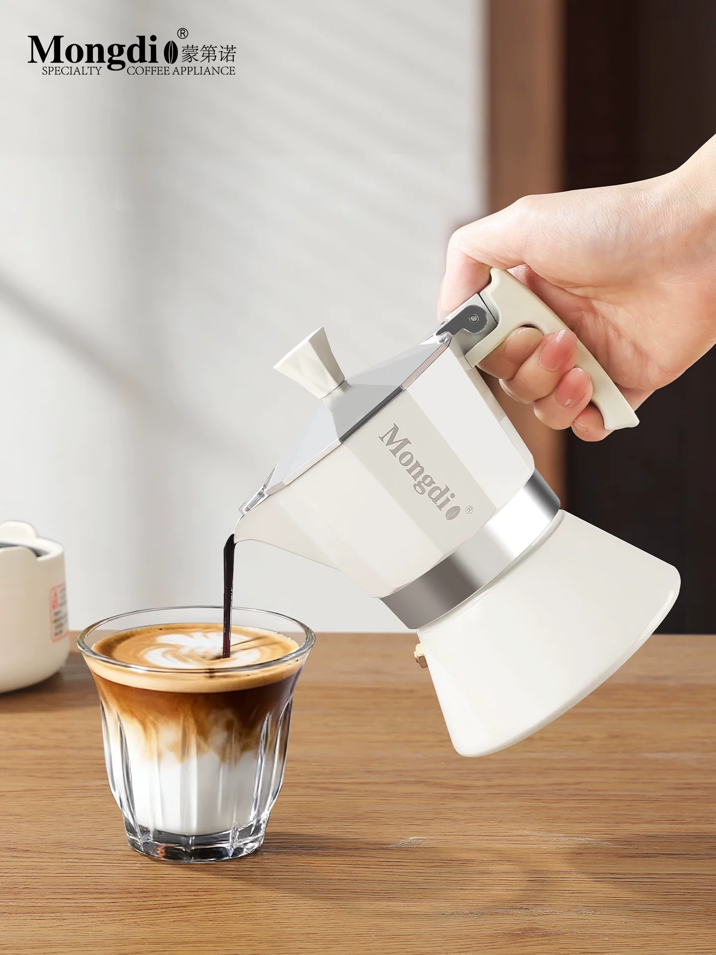 Bộ ấm pha cà phê Mongdio Moka hộp quà tặng máy pha cà phê espresso xay tay ấm pha cà phê quà tặng sinh nhật