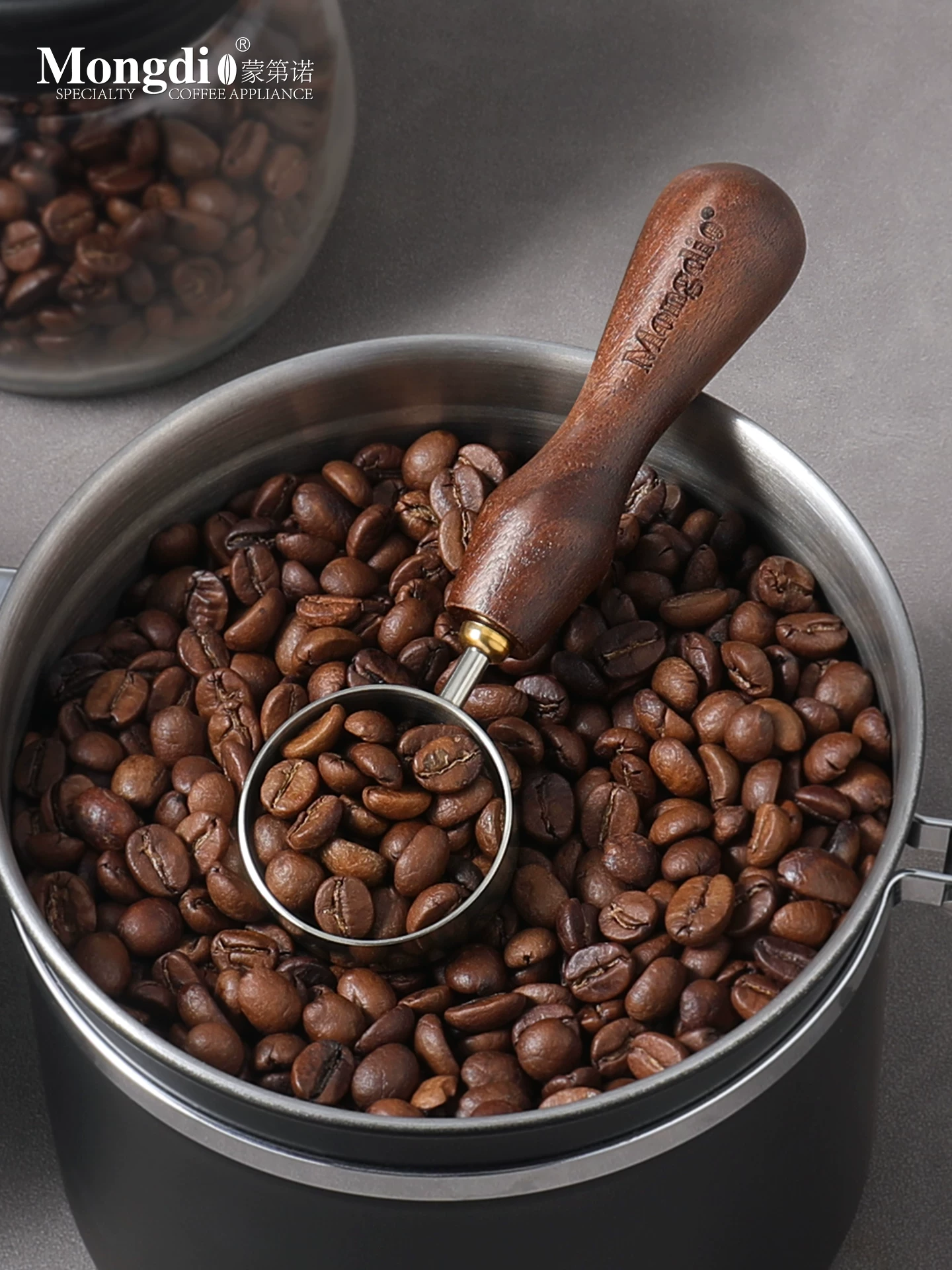 Muỗng cà phê Mongdio, muỗng đong cà phê, muỗng cà phê bằng gỗ óc chó, muỗng đong cà phê, muỗng gram, muỗng xúc cà phê