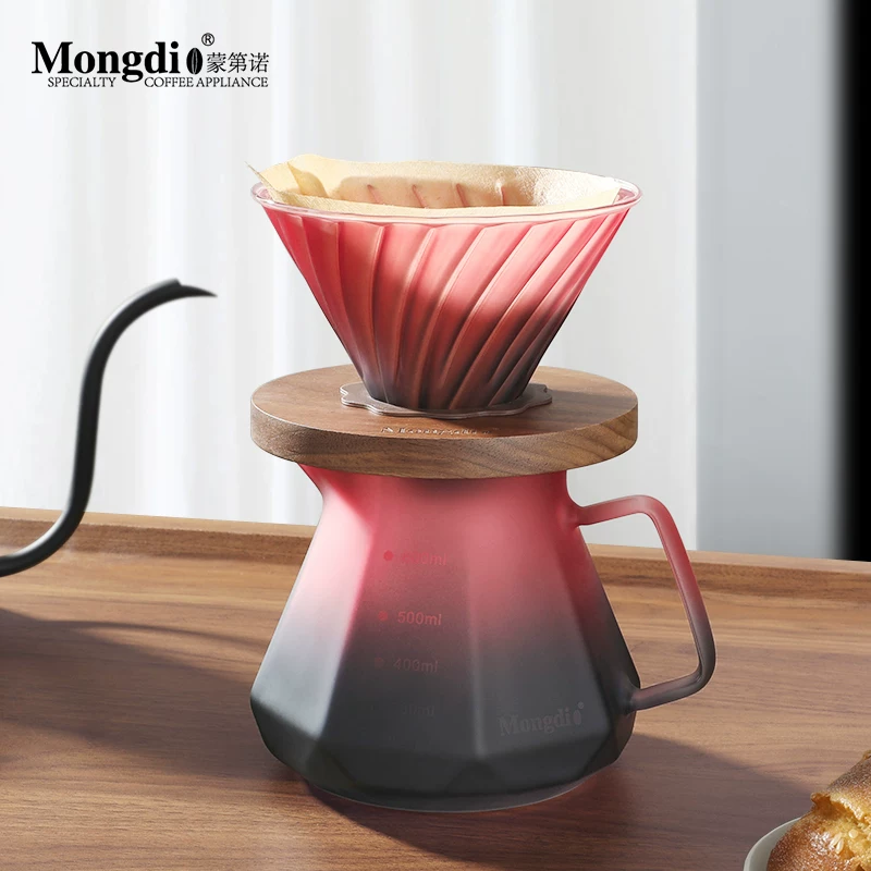 Bộ pha cà phê thủ công Mongdio, ấm pha cà phê thủ công, ấm chia sẻ, cốc lọc V60, máy xay cà phê cầm tay, thiết bị pha cà phê bằng tay