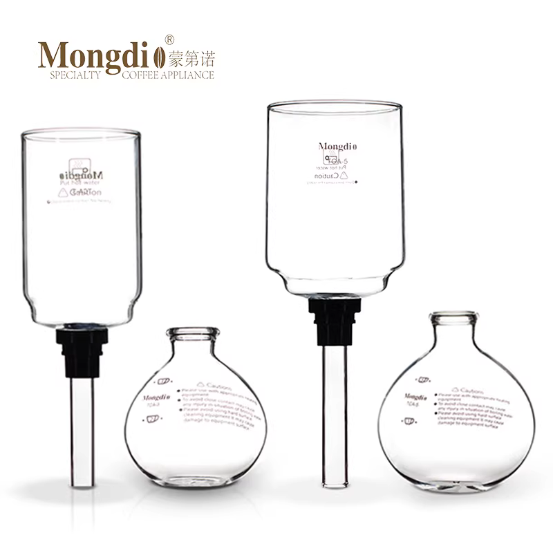 Phụ kiện bình hút Mongdio, bình thủy tinh đa năng, bình trên và bình dưới dành cho 3 người và 5 người, bộ lọc đèn cồn, vải lọc.
