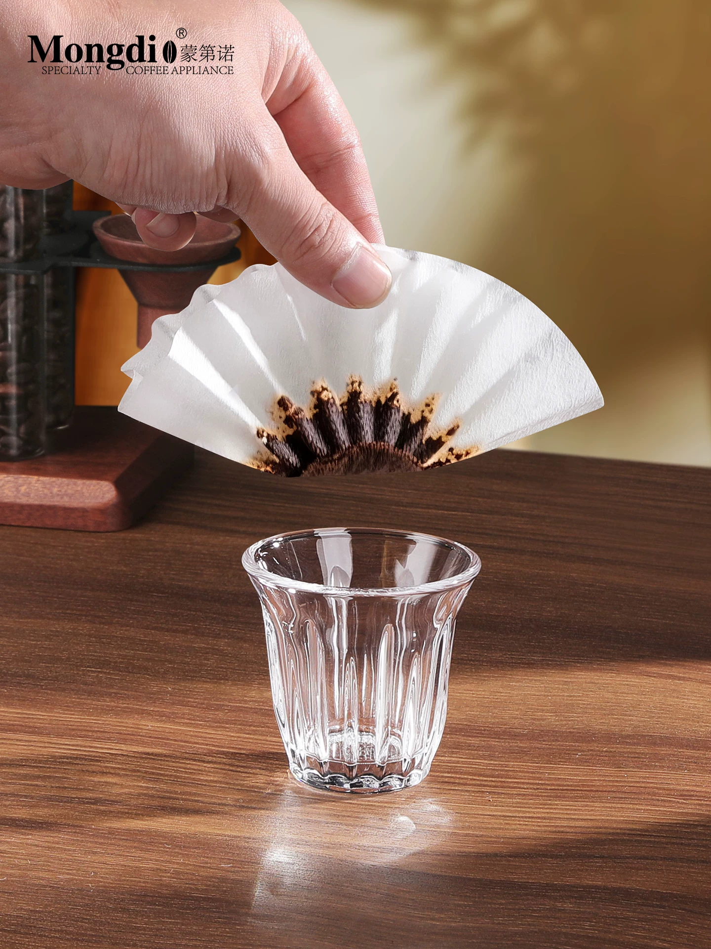 Giấy lọc cà phê Mongdio giấy lọc hình bánh giấy lọc hình bát giấy lọc cà phê pha bằng tay giấy lọc nhỏ giọt V60 giấy lọc cà phê