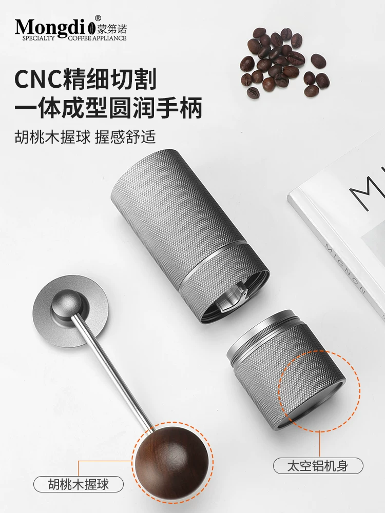 Máy xay cà phê quay tay Mongdio, máy xay cà phê bằng tay, máy xay hạt cà phê gia đình nhỏ, dụng cụ xay bằng tay