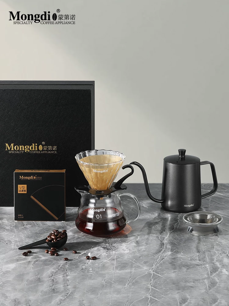 Bộ cà phê pha thủ công Mongdio hộp quà cao cấp quà tặng sinh nhật quà tân gia quà lưu niệm doanh nghiệp