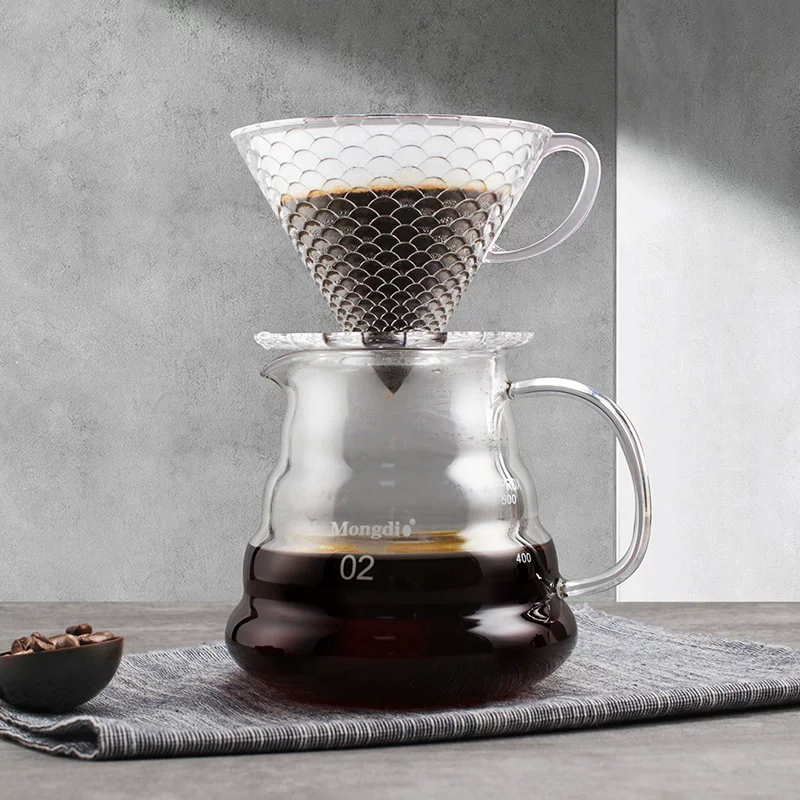 Bộ pha cà phê thủ công Mongdio V60, bộ lọc giấy cà phê, ấm chia cà phê