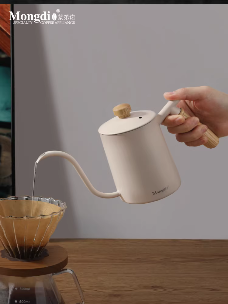 Ấm pha cà phê kiểu Pour-over Mongdio, ấm pha cà phê bằng thép không gỉ có vòi dài, ấm pha cà phê chuyên nghiệp.