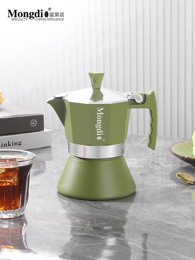 Máy pha cà phê Moka nhỏ gia dụng Mongdio, máy pha cà phê Moka, máy pha cà phê espresso