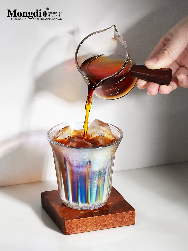 Cốc thủy tinh Mongdio cốc cà phê bẩn cốc trắng Úc cốc latte tinh tế cao cấp cốc espresso cốc Mỹ