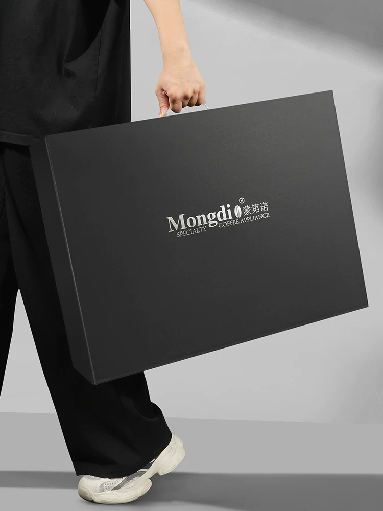 Mongdio van đôi moka pot set hộp quà tặng máy pha cà phê espresso máy xay cầm tay máy pha cà phê quà tặng sinh nhật