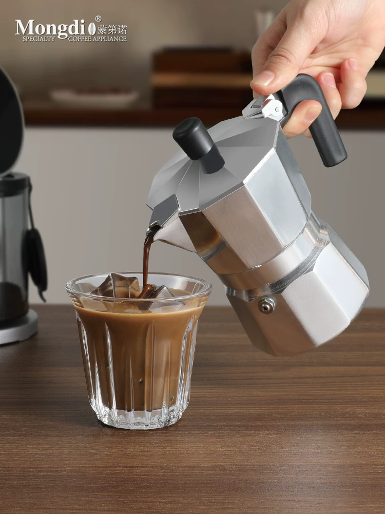 Máy pha cà phê Mongdio Moka pot máy pha cà phê espresso gia đình nhỏ Bộ pha cà phê thủ công