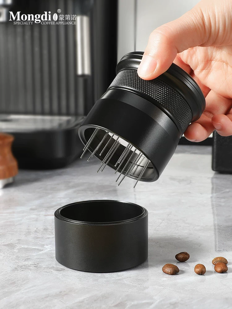 Nhà phân phối bột cà phê Mongdio, máy phân phối bột dạng kim xoay có thể điều chỉnh, phân tán các cục và bột.