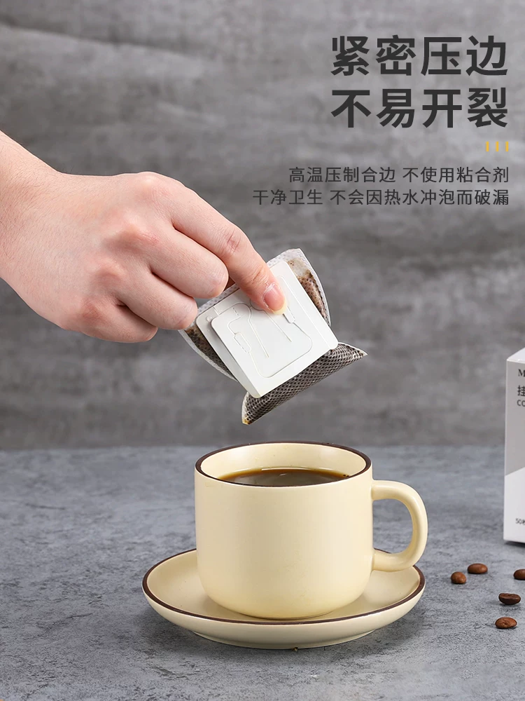 Giấy lọc cà phê, giấy lọc treo tai, giấy lọc bột cà phê pha tay hình chữ V, túi lọc treo tai, túi lọc cà phê dùng một lần