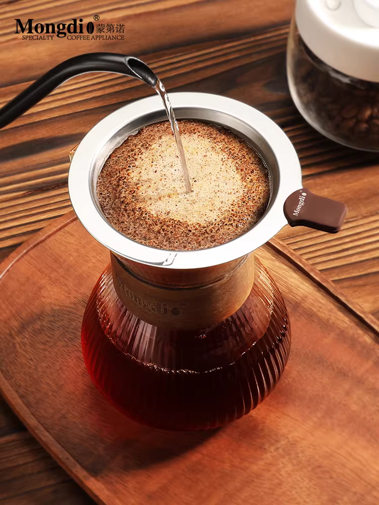 Bộ ấm pha cà phê Mongdio, bình pha cà phê bằng kính, bộ lọc cà phê nhỏ giọt, cốc chia sẻ, bình pha cà phê lạnh