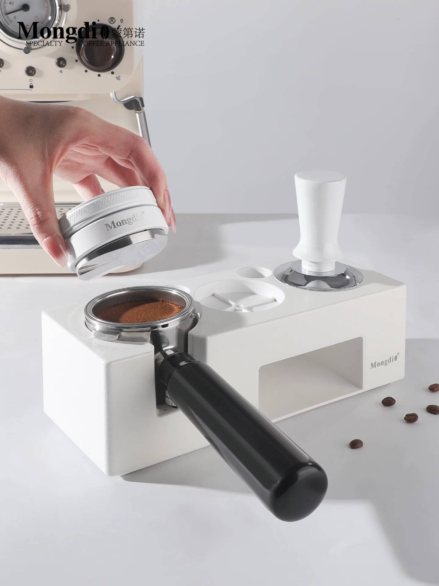 Dụng cụ ép cà phê bằng thép không gỉ, kích thước 51/58mm, phụ kiện máy pha cà phê Espresso, nhà phân phối bột Mongdio