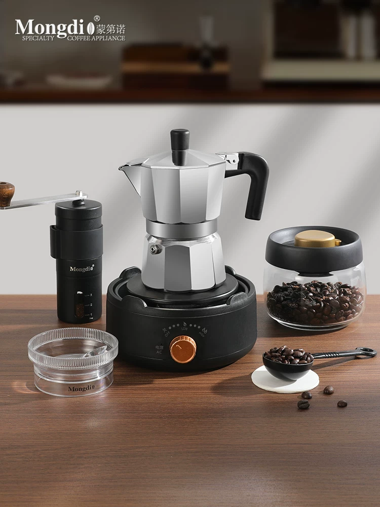 Máy pha cà phê Mongdio Moka pot máy pha cà phê espresso gia đình nhỏ Bộ pha cà phê thủ công