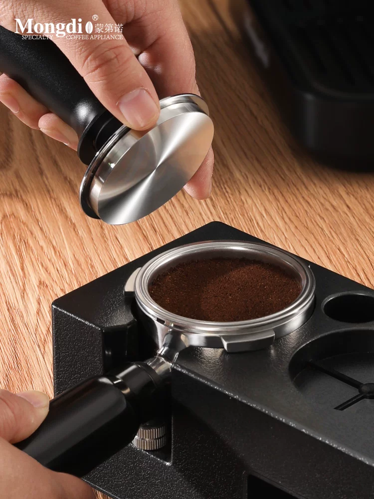 Đế ép cà phê Mongdio, búa ép cà phê, phụ kiện máy pha cà phê, bộ dụng cụ pha cà phê đầy đủ