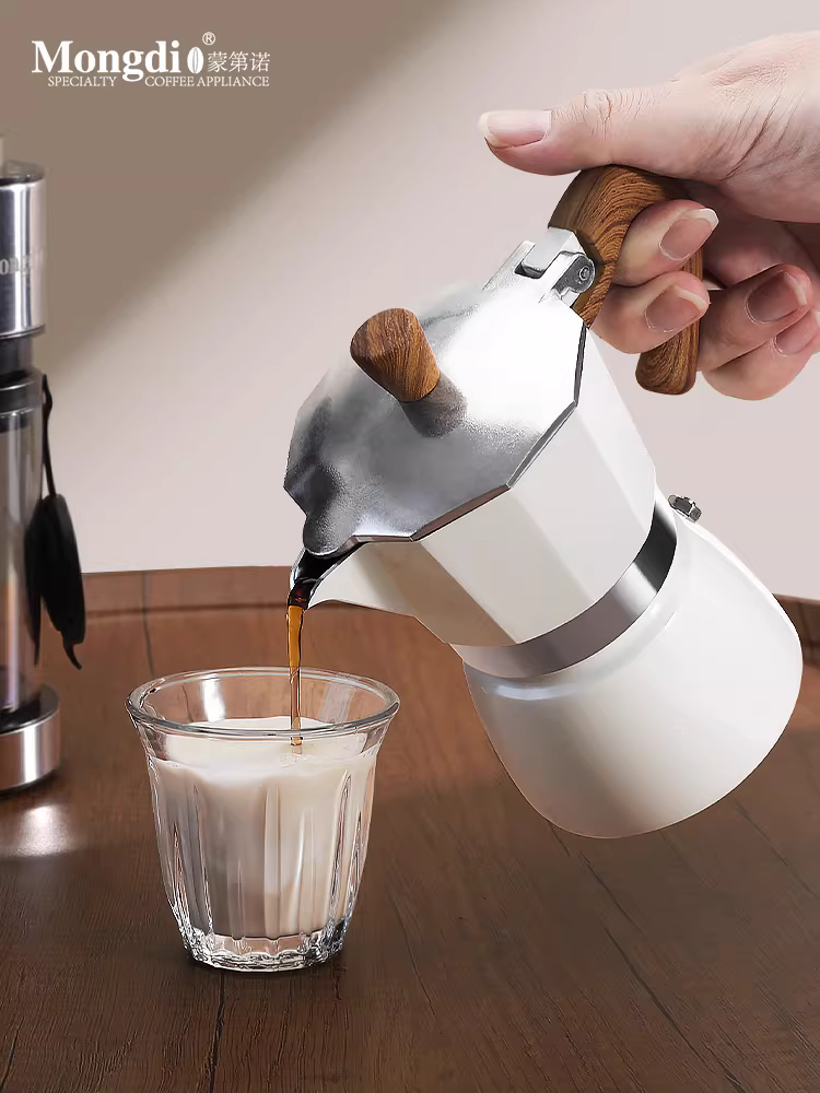 Bộ máy pha cà phê Moka pot Mongdio, máy pha cà phê espresso nhỏ gọn, dụng cụ pha cà phê gia đình, bộ đầy đủ