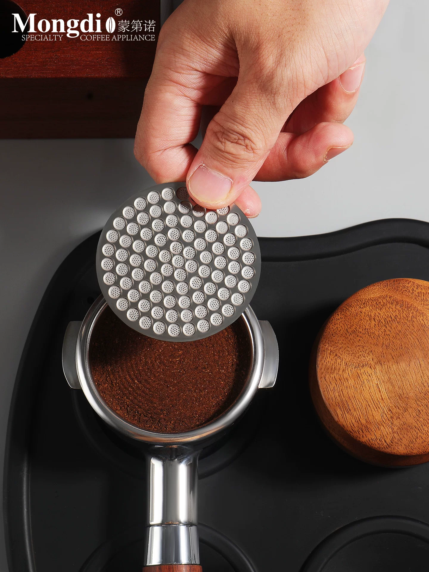 Mongdio hệ thống phân phối nước thứ cấp bộ lọc cà phê bằng thép không gỉ máy pha cà phê espresso phụ kiện tay cầm bộ lọc chiết xuất