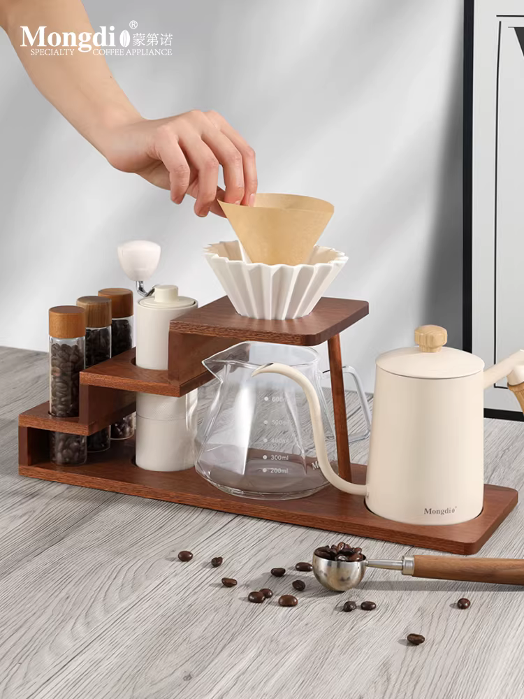 Bộ ấm pha cà phê thủ công Mongdio, máy pha cà phê bằng tay, máy xay cà phê bằng tay, bộ dụng cụ pha cà phê hoàn chỉnh