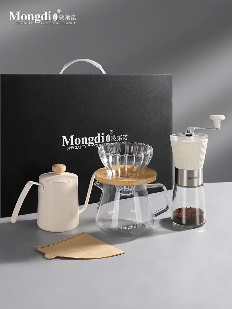 Bộ ấm pha cà phê thủ công Mongdio hộp quà tặng quà tặng sinh nhật cho các cô gái quà tân gia quà lưu niệm kinh doanh