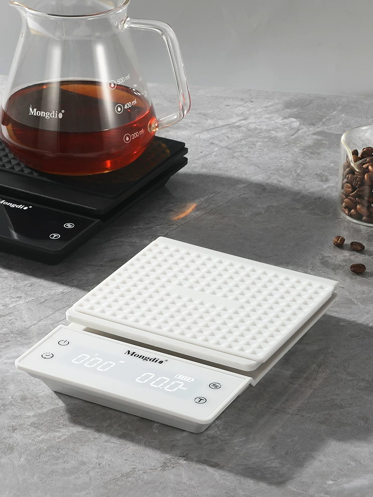 Cân điện tử cà phê Mongdio, cân cà phê có độ chính xác cao dành riêng cho cà phê pha thủ công, đồng hồ hẹn giờ cân kiểu Ý.