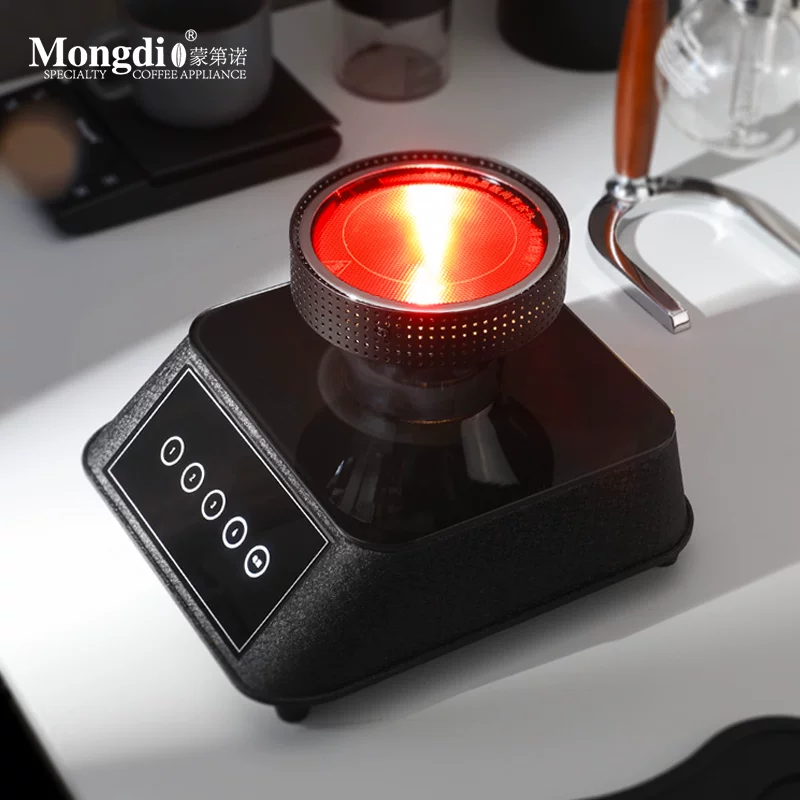 Bếp điện siphon Mongdio, bếp điện sóng nhẹ, ấm pha cà phê siphon, bếp điện làm nóng, bếp đèn đỏ