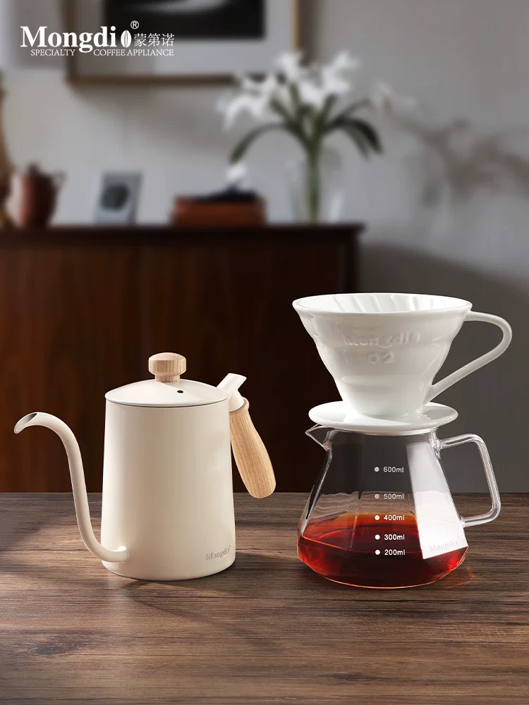 Bộ lọc cà phê Pour-over Mongdio V60, phễu lọc gốm, ấm chia cà phê, bộ pha cà phê Pour-over