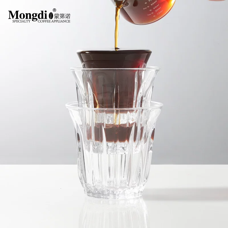 Cốc cà phê thủy tinh Mongdio, cốc cao cấp và tinh tế, cốc thủy tinh, cốc cà phê trắng kiểu Ý của Úc