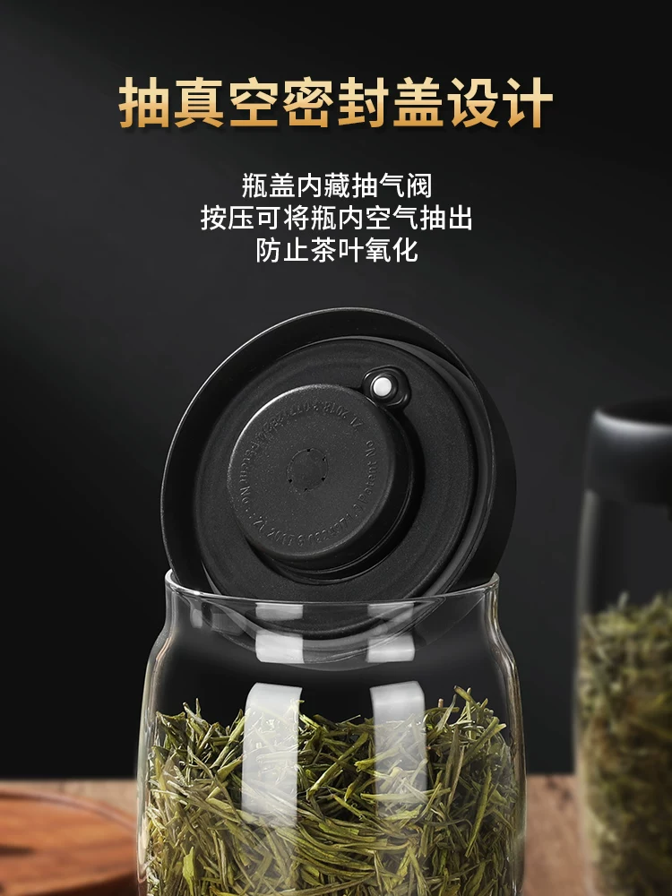 Hũ thủy tinh chân không kín dùng để đựng trà, đồ ăn nhẹ, sữa bột, hạt cà phê, hũ bảo quản thực phẩm, hũ đựng đồ trong nhà bếp