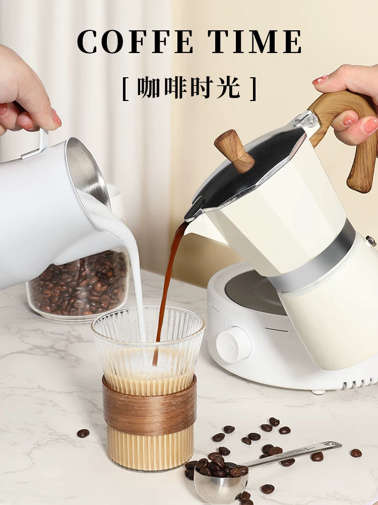 Bộ pha cà phê espresso tại nhà bằng bình Moka, di động, pha cà phê thủ công ngoài trời