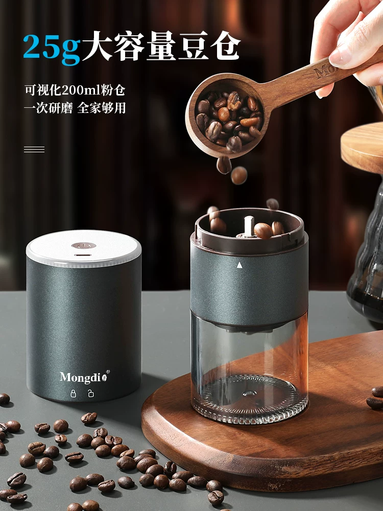 Máy xay đậu bằng điện Máy xay hạt cà phê hộ gia đình nhỏ hoàn toàn tự động Máy xay cầm tay Máy pha cà phê Máy xay cà phê quay tay