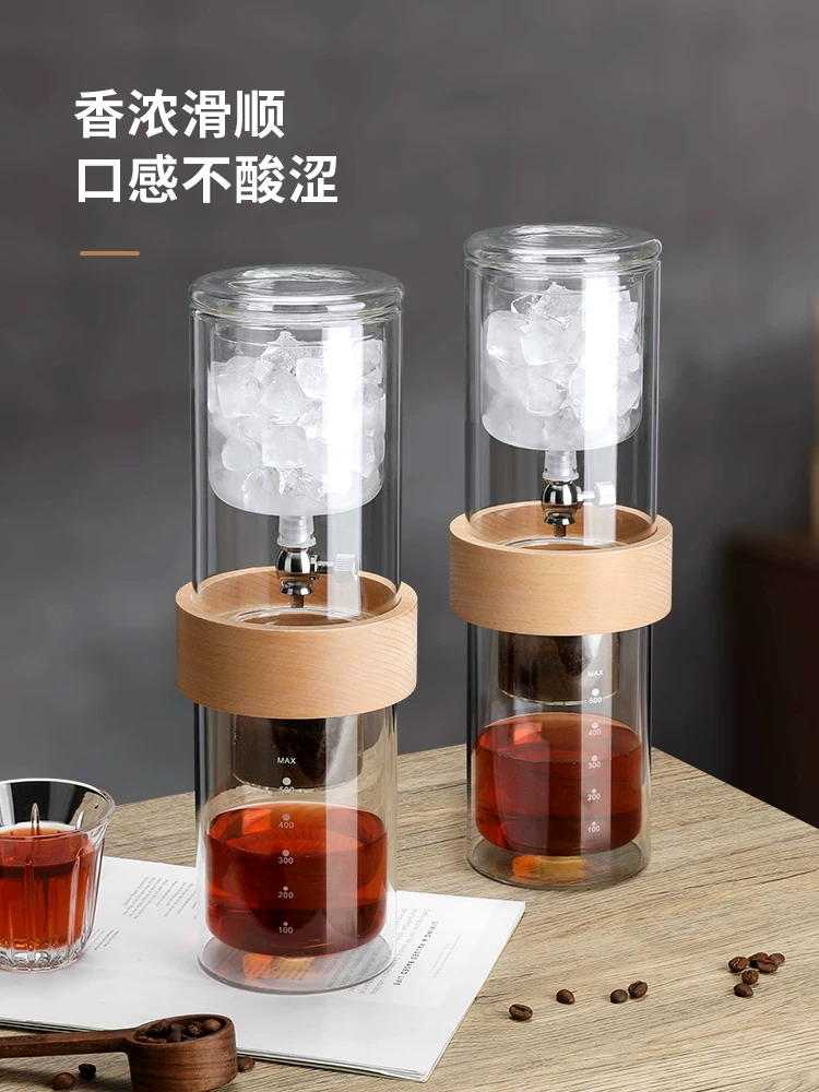 Bộ pha cà phê nhỏ giọt bằng thủy tinh gia dụng, ấm pha cà phê lạnh, bộ pha cà phê thủ công, ấm pha cà phê nhỏ giọt Mongdio