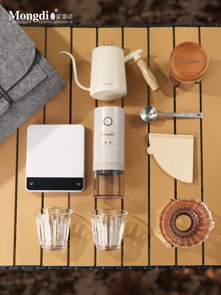 Bộ ấm pha cà phê thủ công Mongdio, thiết bị pha cà phê ngoài trời, máy pha cà phê di động, dụng cụ pha cà phê du lịch