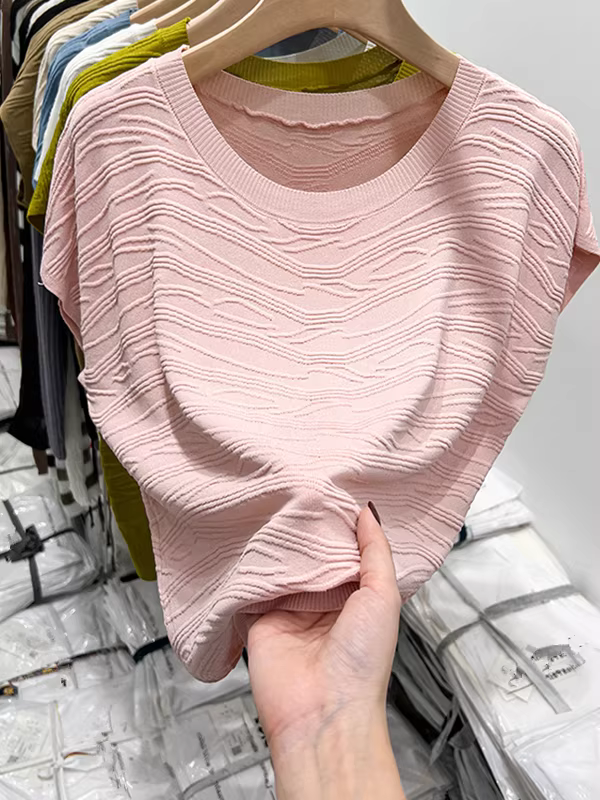 Quần áo nữ ngoại thương có nhãn cắt, độc đáo và sang trọng, kiểu dáng thời trang cho áo khoác ngoài, tay ngắn, phong cách cổ điển châu Âu, áo dệt kim rộng rãi, hợp thời trang.