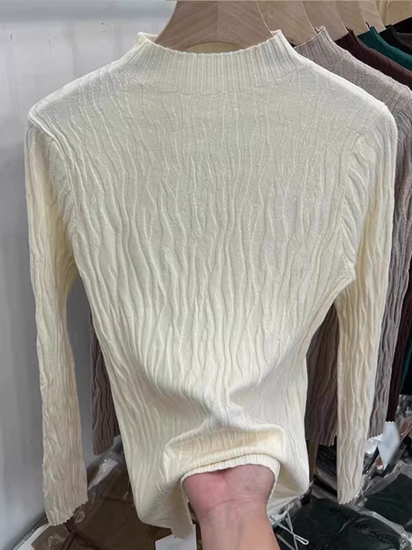 Hàng thanh lý, giảm giá quần áo nữ châu Âu, đã gỡ mác, áo len nữ cổ lọ dài tay mùa thu đông, áo lót mặc trong.