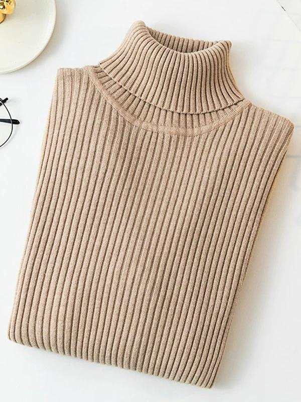 Giảm giá quần áo nữ châu Âu, áo len cổ lọ dày giảm giá, áo len dài tay giữ ấm, áo lót dài tay.