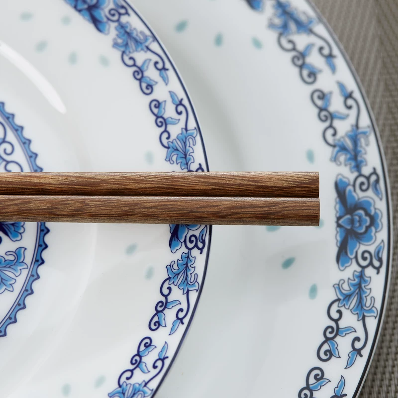 Đũa gỗ Henghong cao cấp dùng trong gia đình, bộ 10 đôi đũa gỗ chống trơn, bộ đũa gỗ cánh gà.