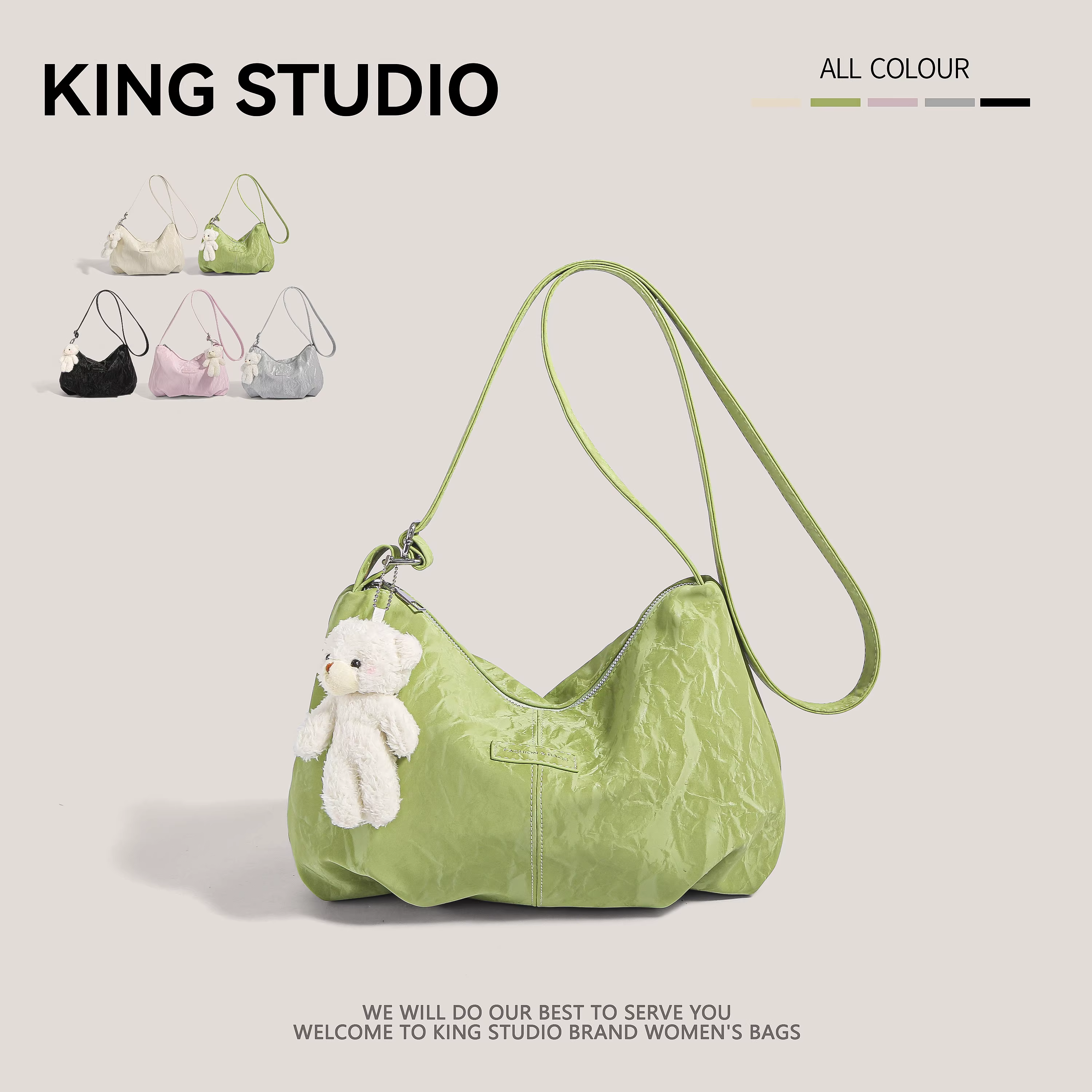 Túi xách cao cấp dành cho nữ xuân hè 2025, mẫu mới thời thượng, phong cách Mori đơn giản, túi đeo chéo dung tích lớn, đa năng, túi tote đi làm