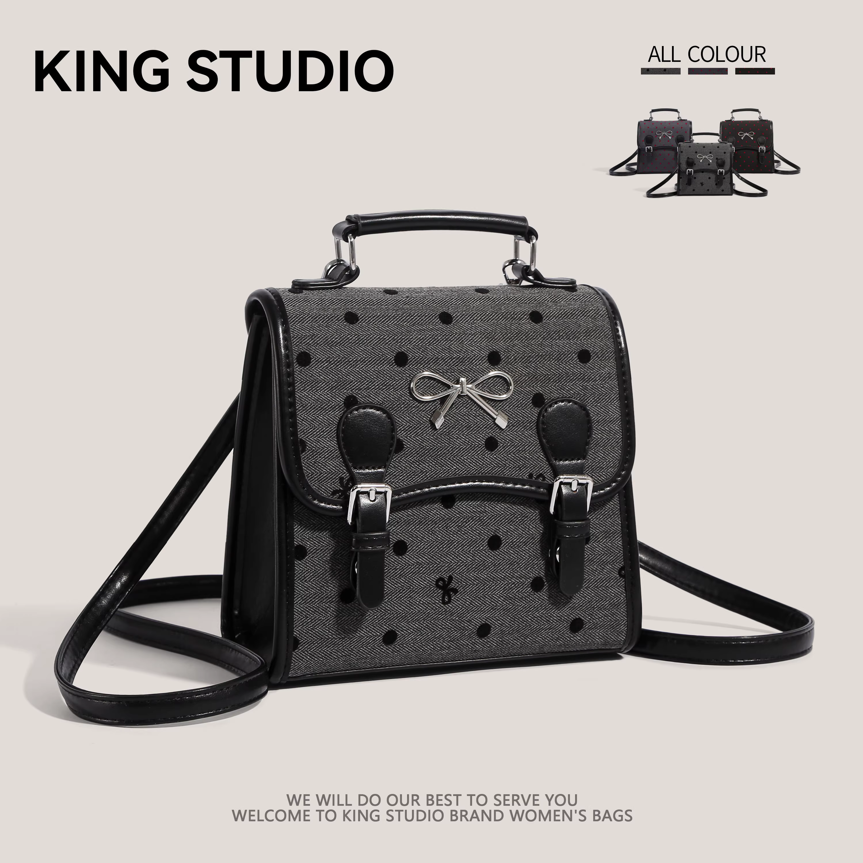 Ba lô chấm bi phong cách học sinh dành cho nữ 2025, mẫu mới thời thượng, ba lô học sinh, balo đeo vai đa năng, túi đeo chéo