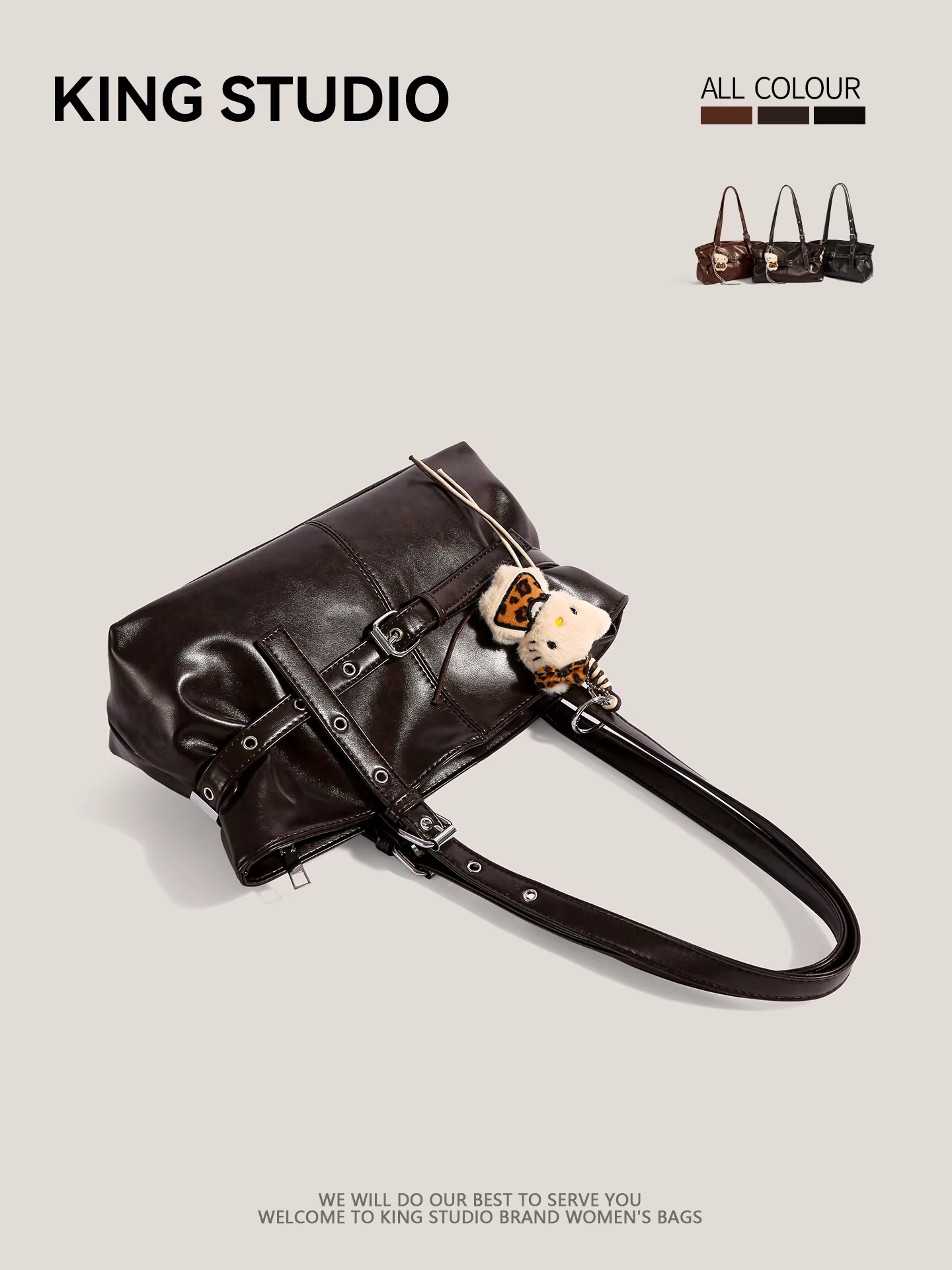 Túi đeo chéo Maillard retro dành cho nữ, mẫu mới thu đông 2025, thời trang đa năng, túi tote độc đáo, túi đeo vai đơn giản