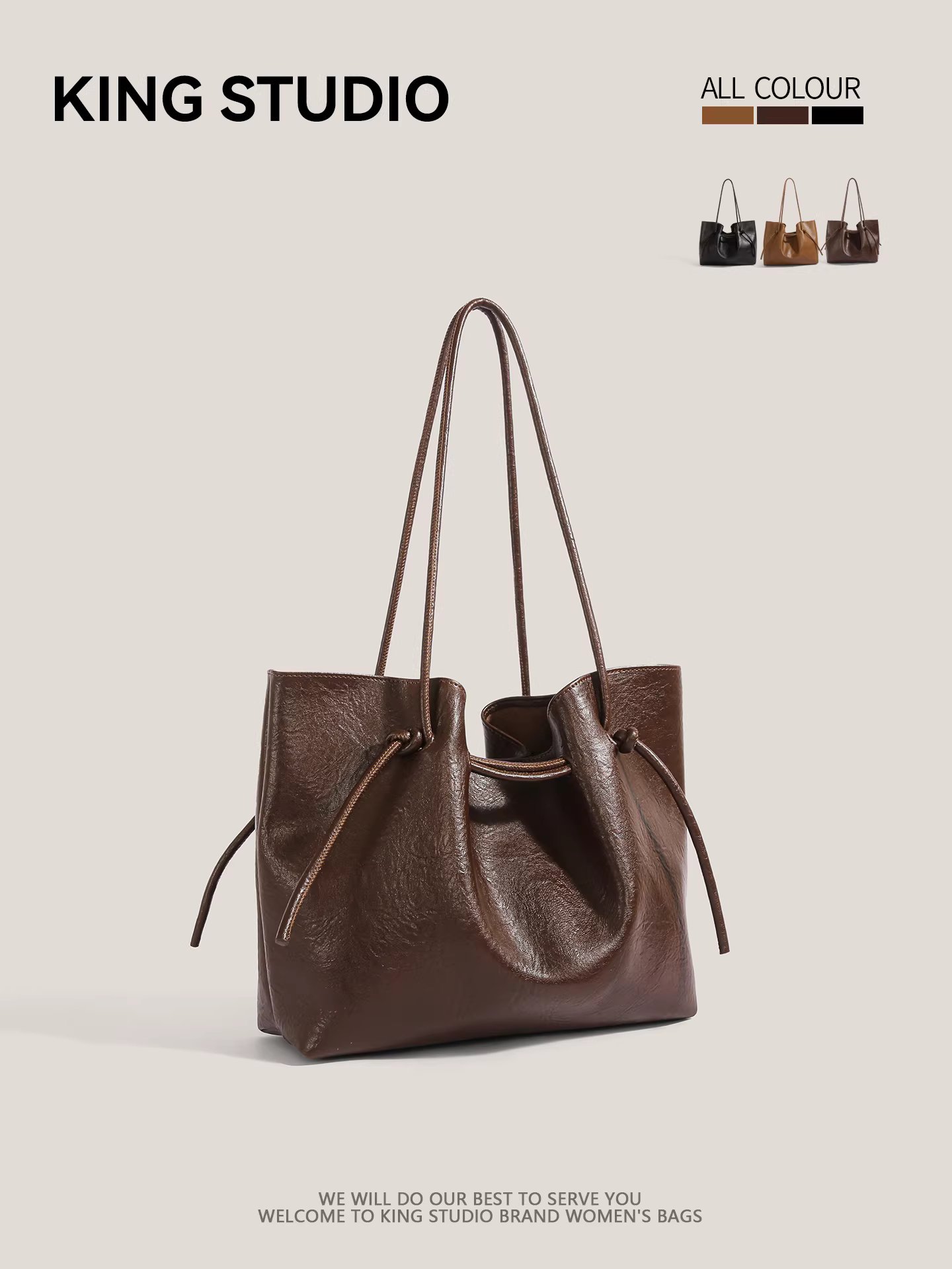 Túi tote retro cao cấp dành cho nữ, mẫu mới thu đông 2025, dung tích lớn, đeo vai thời trang, cầm tay, đeo nách.