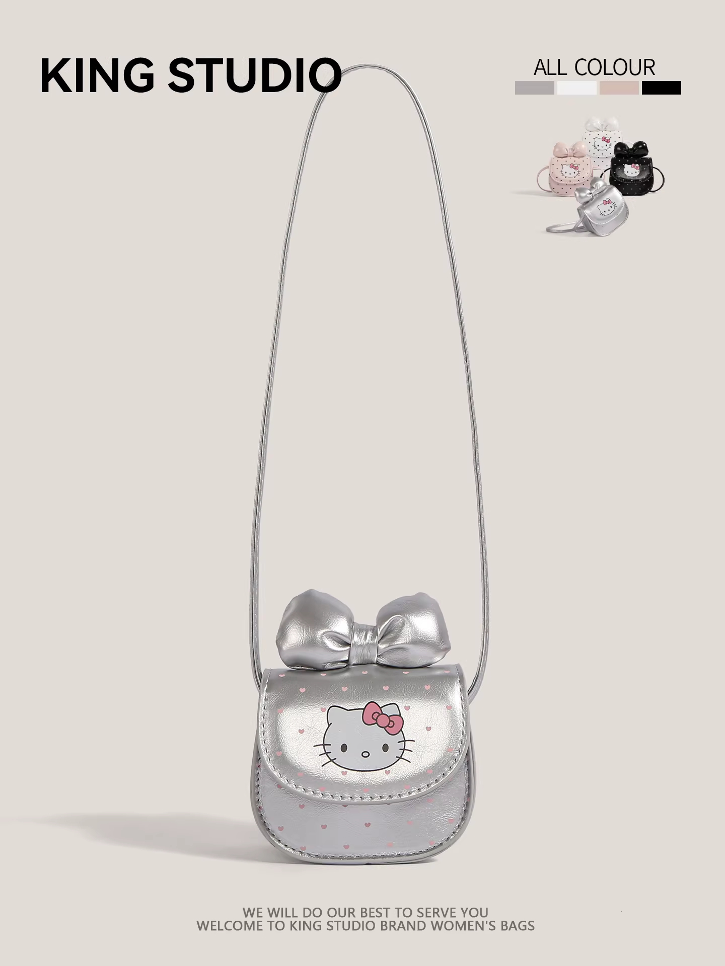 Túi đeo chéo Hello Kitty mini dễ thương dành cho nữ, mẫu mới 2025, thiết kế hoạt hình Hello Kitty độc đáo, cao cấp