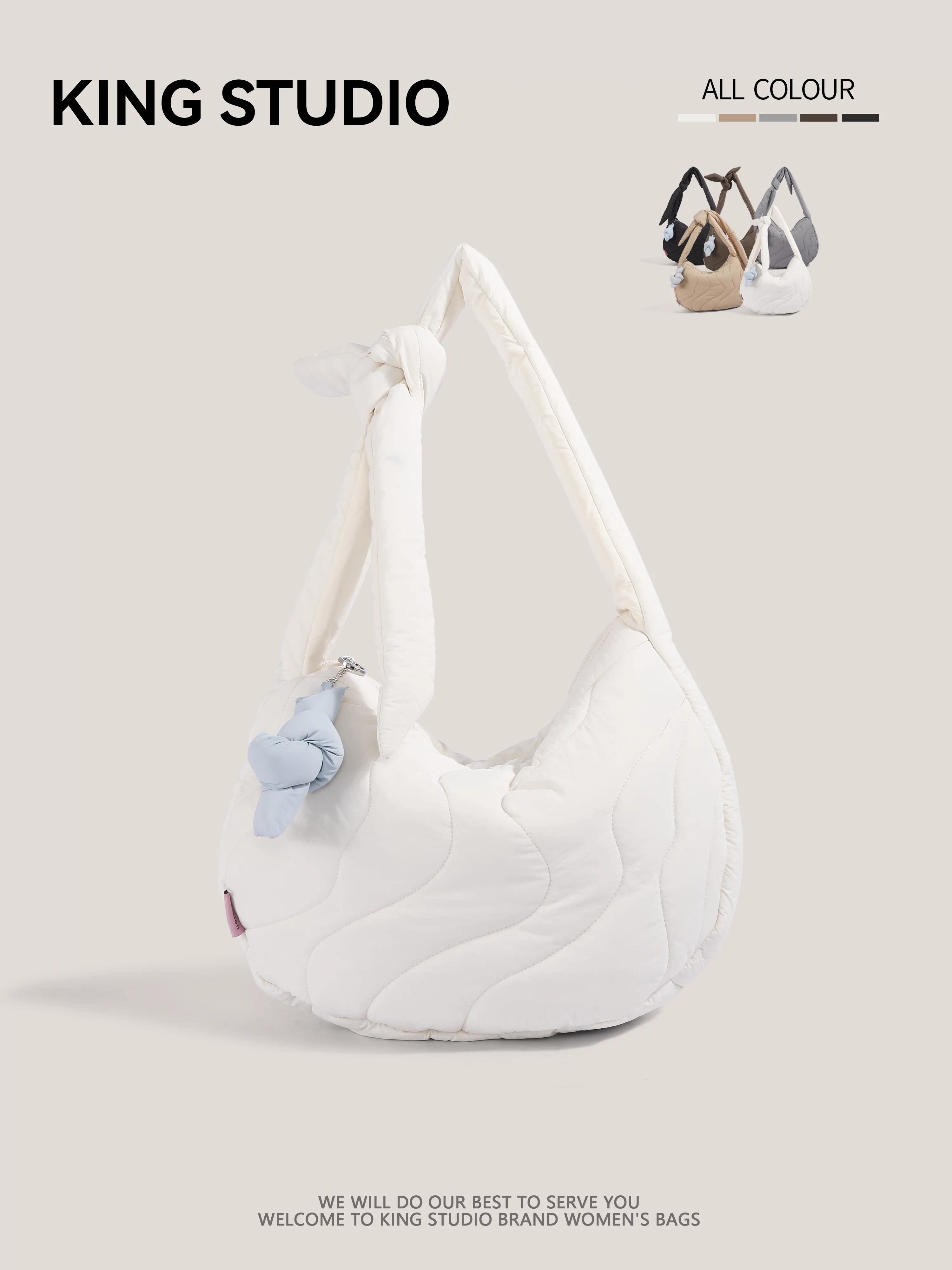 Túi mây phong cách đơn giản, năng động dành cho nữ, mẫu mới 2026, thời thượng, dung tích lớn, kiểu dáng bánh bao, đeo vai, đeo chéo, túi đeo vai.